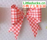 儿童折纸教程:蝴蝶结的折纸方
