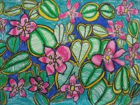 儿童绘画作品美丽的紫荆花