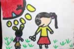 儿童绘画作品集：一个小女孩的一天