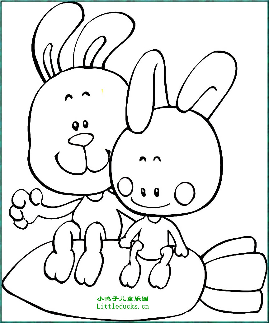动物简笔画大全:小兔子简笔画14