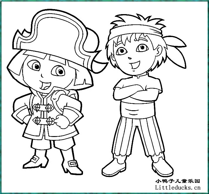 爱探险的朵拉简笔画大全十二