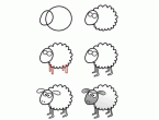 动物简笔画小绵羊的简笔画教程
