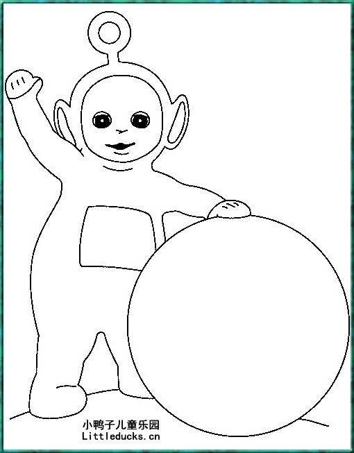 天线宝宝卡通人物简笔画14