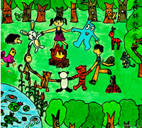 儿童画画大全:森林聚