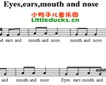 英语儿歌Eyes,ears,mouth and nose简