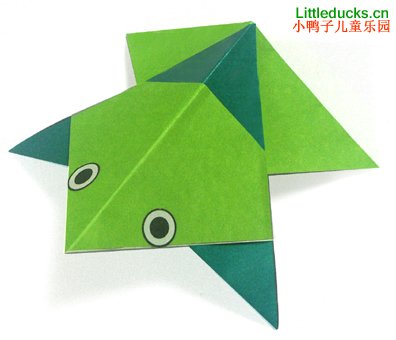 动物折纸大全:二色青蛙折纸方