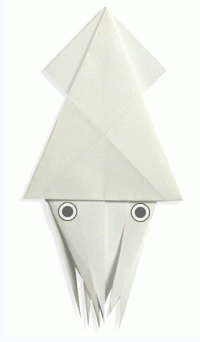 动物折纸大全:鱿鱼的折纸方法