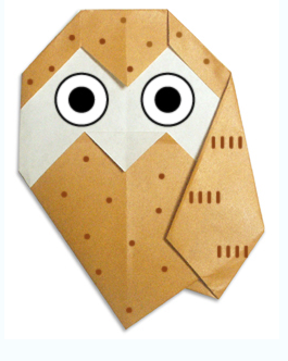 动物折纸大全:猫头鹰的折纸方