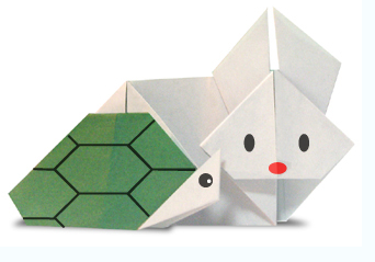 动物折纸大全:龟兔赛跑的折纸