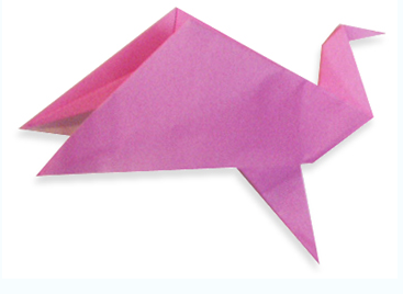 动物折纸大全:会动的孔雀的折