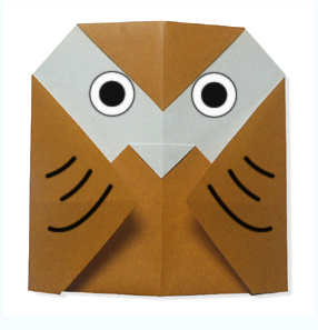 简单易学的幼儿折纸大全:猫头