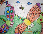 幼儿画画作品:美丽的蜻蜓