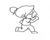 简笔画人物图片:跑步
