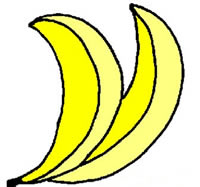 香蕉的简笔画图片大