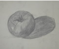 蔡承熹的素描画苹果