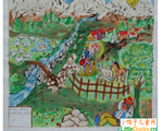 玻利维亚儿童画画图片农场