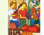 菲律宾儿童画画图片迎神赛会
