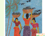 斯里兰卡儿童画作品欣赏女鱼贩