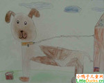 卢森堡儿童画画图片小狗