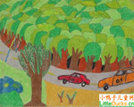 乌拉圭儿童画作品欣赏爱护森林