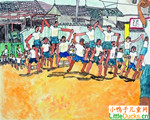 日本儿童绘画作品班级体操