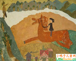 日本儿童绘画作品骑