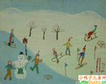 奥地利儿童绘画作品冬天