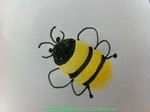 儿童手指画作品欣赏:勤劳的小蜜蜂