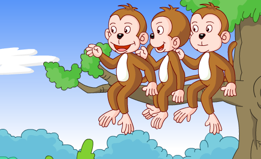 英语儿歌three little monkeys视频下载