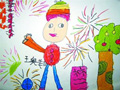 儿童绘画作品我的新年