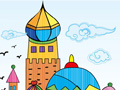 儿童绘画作品魔法城堡