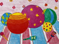 儿童绘画作品彩球
