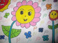 儿童绘画作品不一样的向日葵