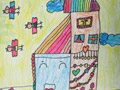 儿童绘画作品我的小小屋