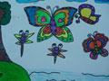 儿童绘画作品蝴蝶与蜻蜓