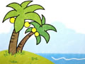 儿童绘画作品椰子树