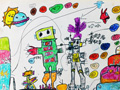 儿童画作品欣赏我的机器人朋友