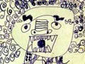 儿童画作品欣赏《门口的石狮子》