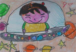 外太空之旅儿童画作