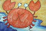 大螃蟹铅笔画图片大