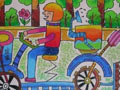 儿童科幻画图片大全:现代多用途自行车