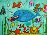 幼儿画画作品海底世界