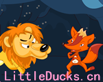 寓言故事动画片狮子、狐狸与鹿