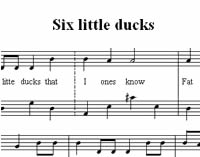 英语儿歌six little ducks简谱