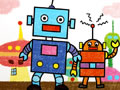 儿童绘画作品机器人