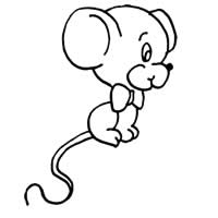 儿童简笔画教程:失望的老鼠简笔画画法3