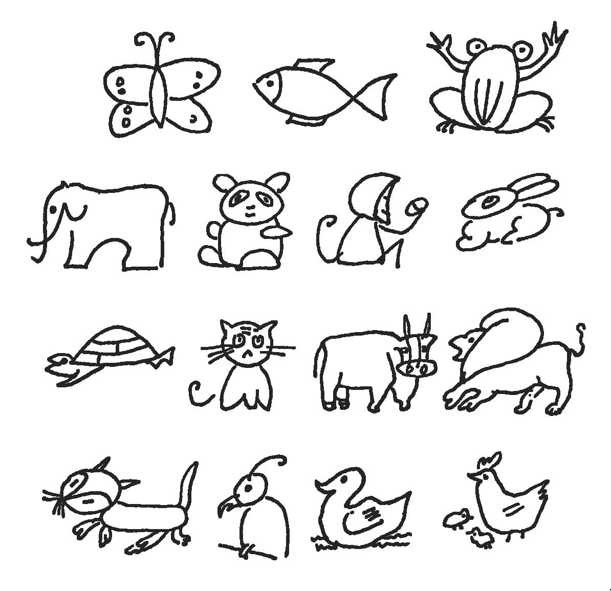 儿童简笔画大全:动物简笔画