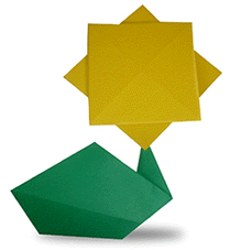 儿童折纸花之八瓣花的折叠方