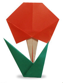 儿童折纸花之六角花的折叠方