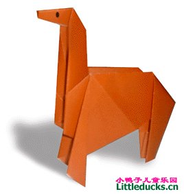 儿童折纸教程:小马的折纸方法